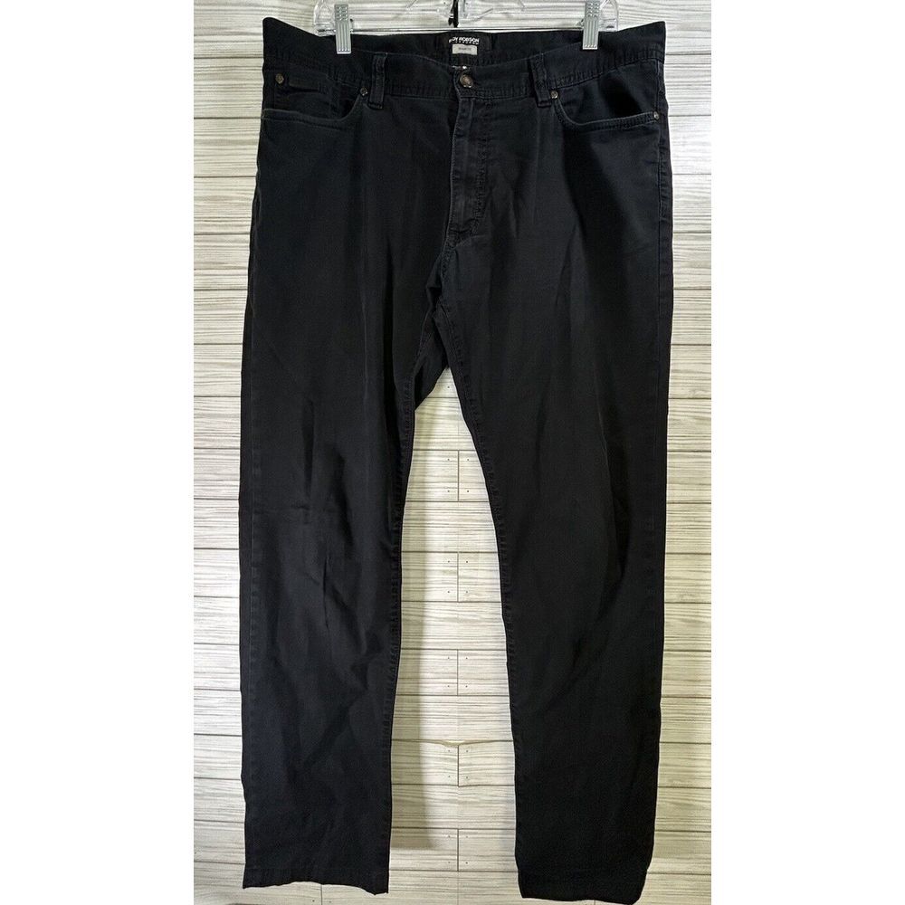 ROY ROBSON Men's Shape Fit Trousers Black 36x32 Chino Cotton Blend Pants